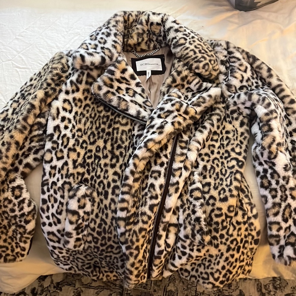BCBG leopard jacket. Super soft.